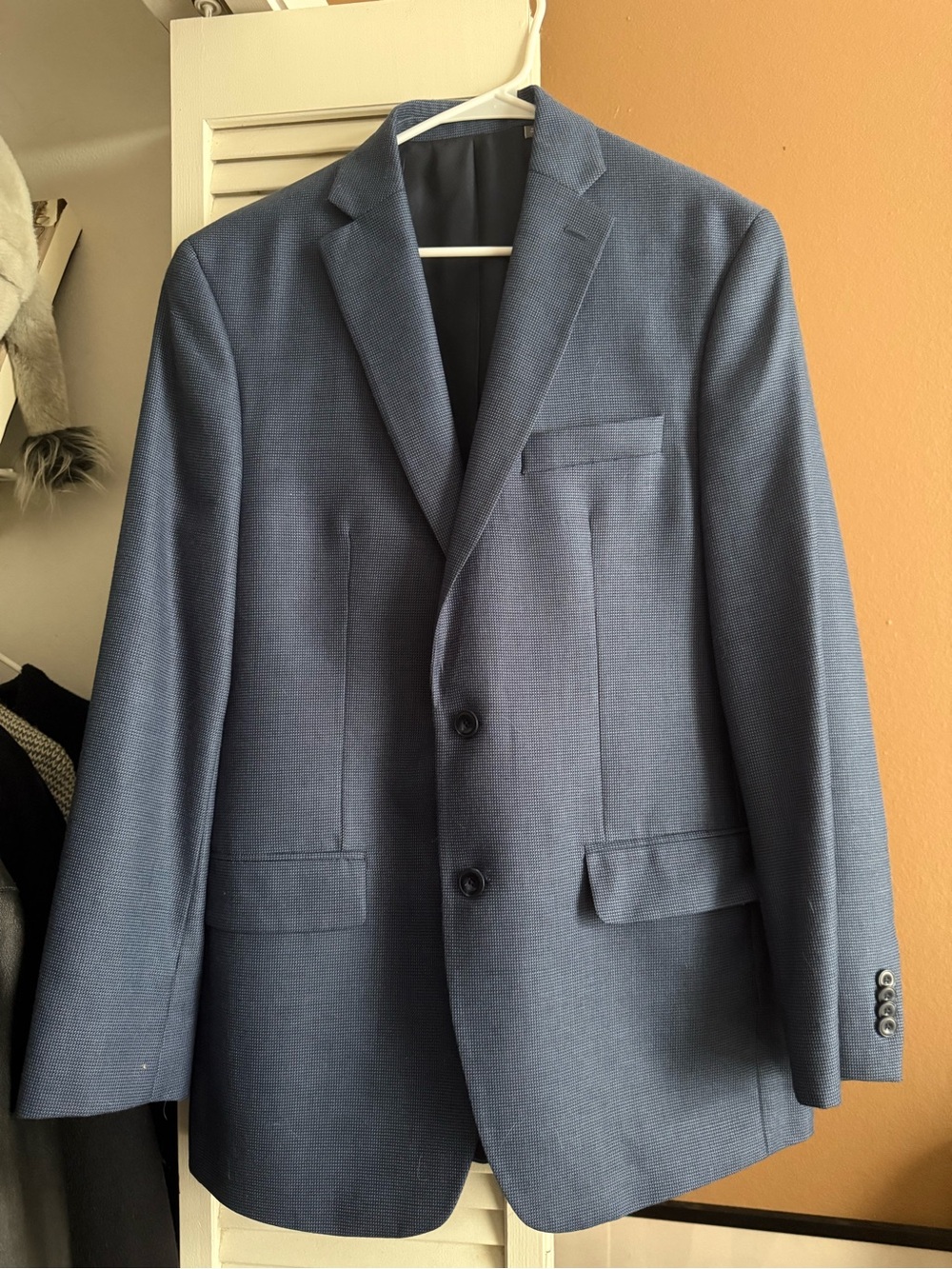 Michael Kors Men's Navy Houndstooth Two-Button Sport Coat
